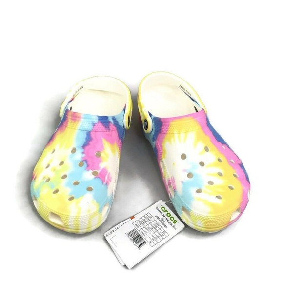 crocs multicolor clogs